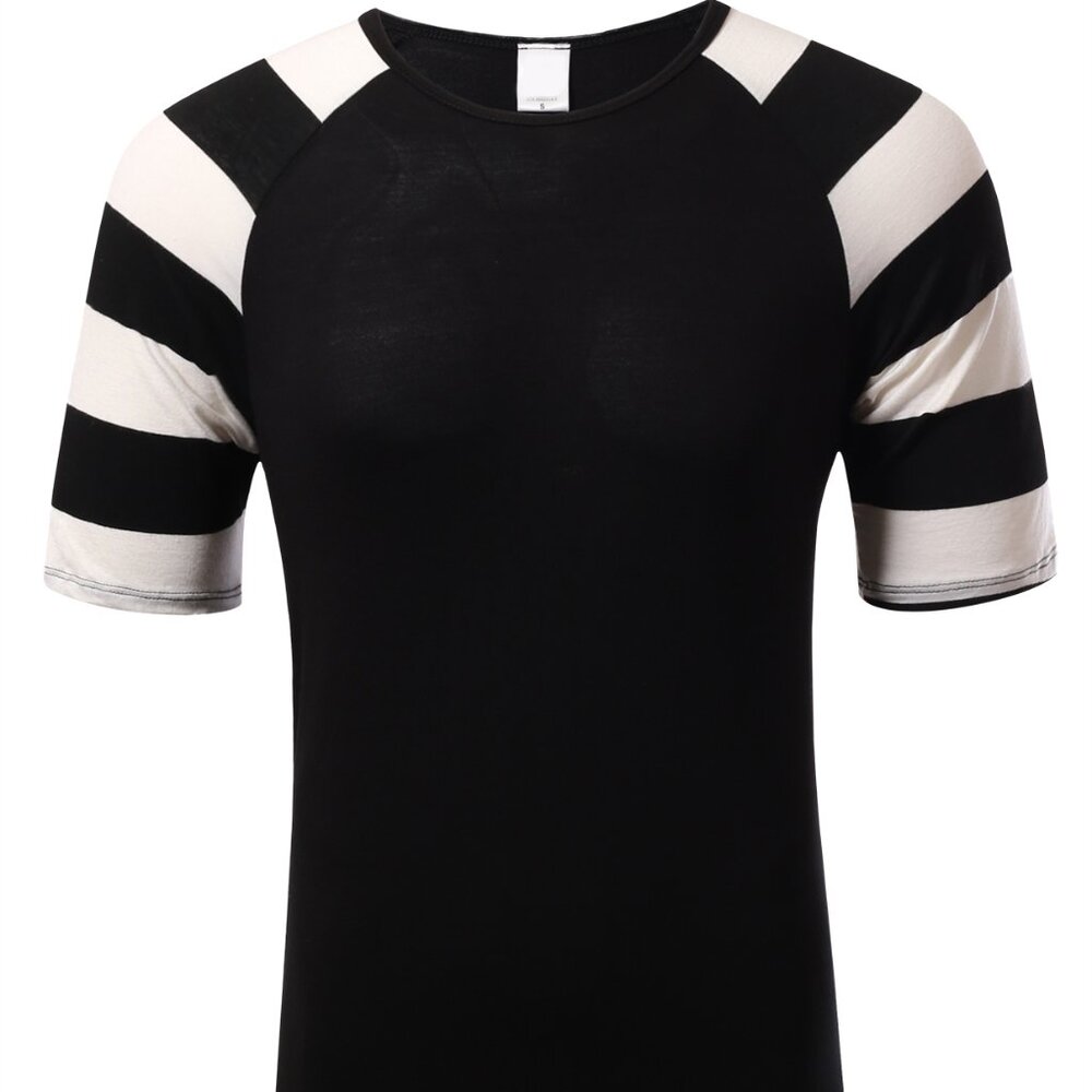FXN Men's Hipster Short Sleeve Tee BlackWhite - Picture 2 of 3